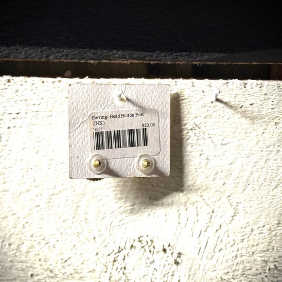 Ink & Alloy Stud Earrings - Picture 2 of 2